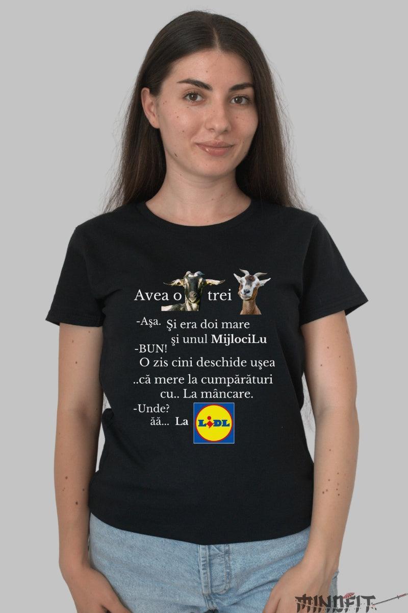Tricou Personalizat TikTok Capra Cu Trei Iezi Mindfit Alb perfect pentru cei cu simțul umorului și pentru fanii trendurilor virale.