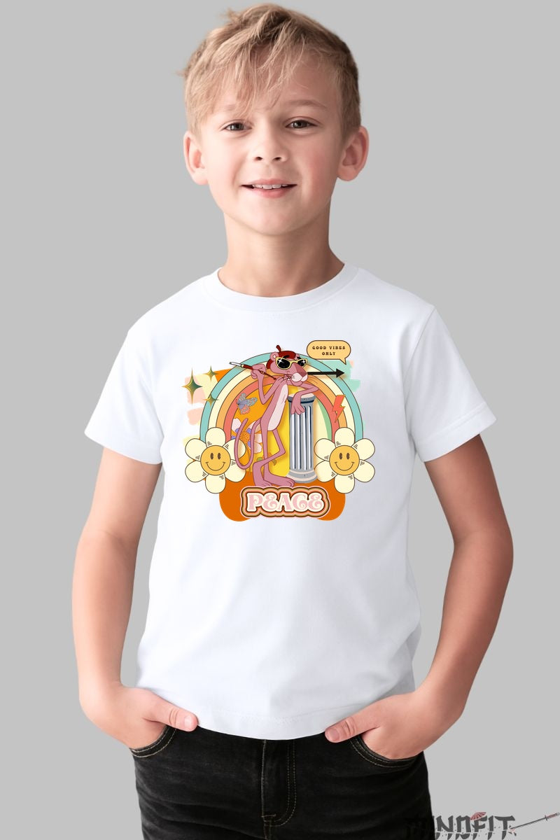 Tricou Pantera Roz – Peace & Good Vibes