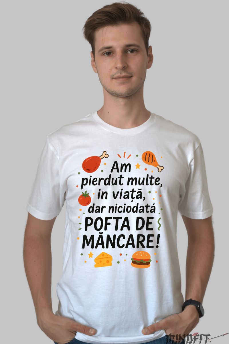 Tricou Amuzant Am Pierdut Multe barbat alb fata