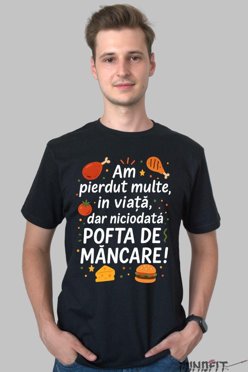Tricou Amuzant Am Pierdut Multe barbat negru fata