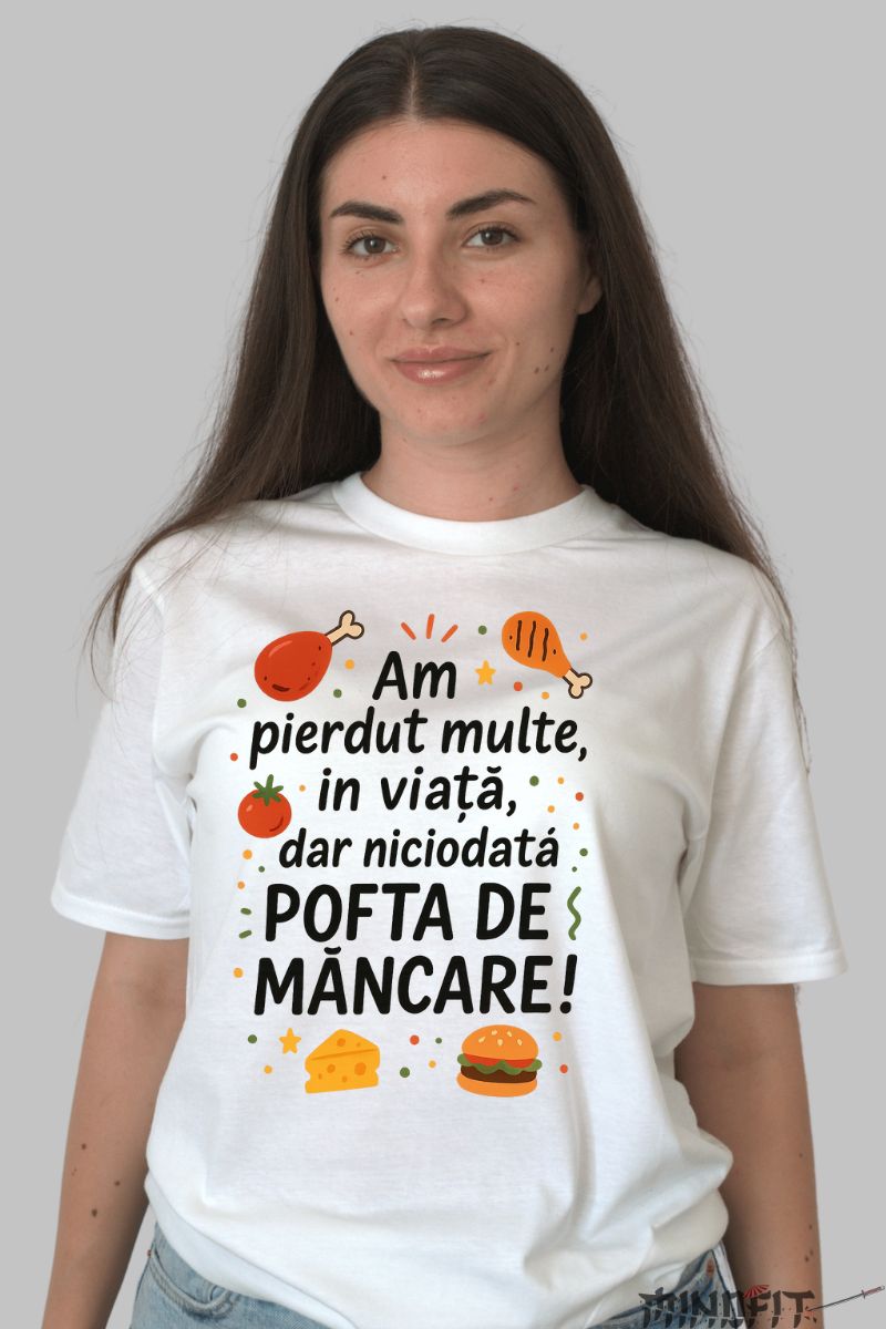 Tricou Amuzant Am Pierdut Multe dama alb fata