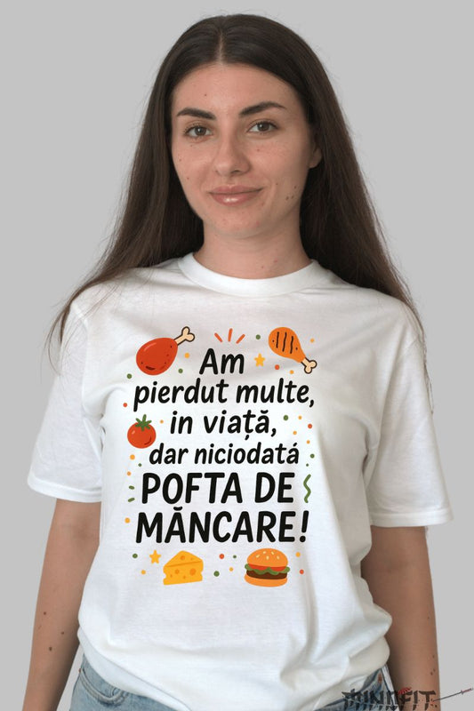 Tricou Amuzant Am Pierdut Multe dama alb fata