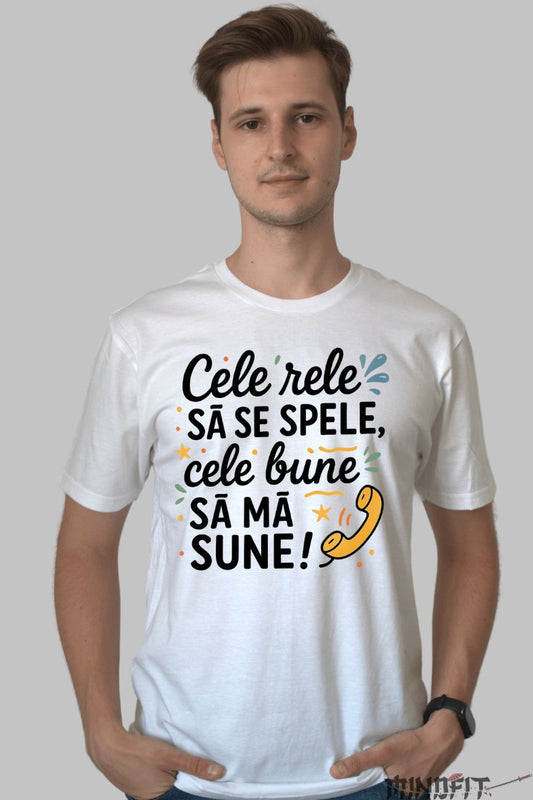 Tricou Amuzant Cele Rele Sa Se Spele barbat alb fata