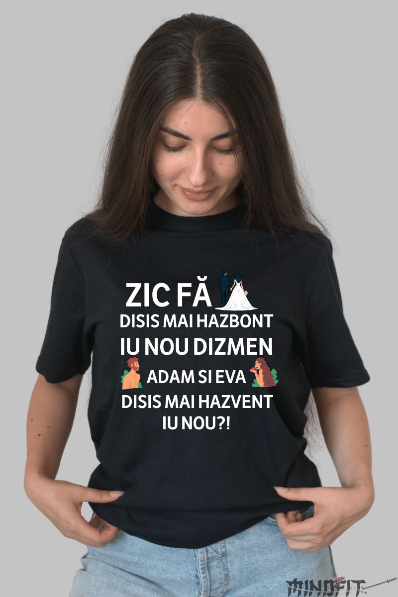 Tricou Amuzant Disis Mai Hazbont dama negru