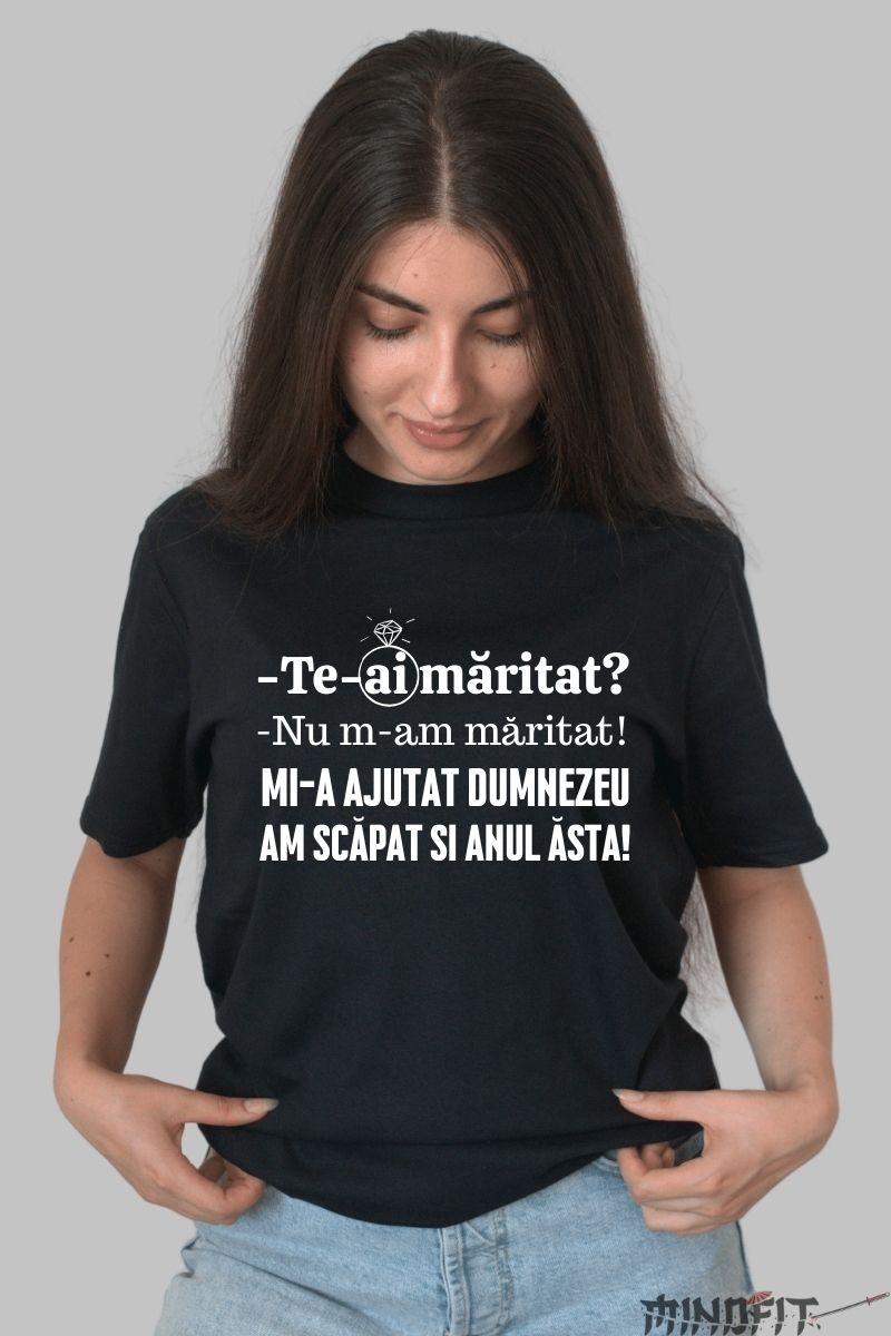 Tricou Amuzant "Maritis" dama negru