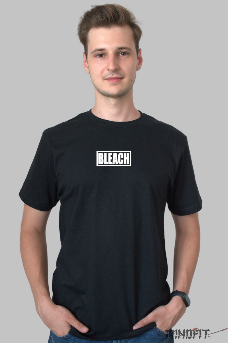 Tricou Anime Bleach Barbat Negru Fata