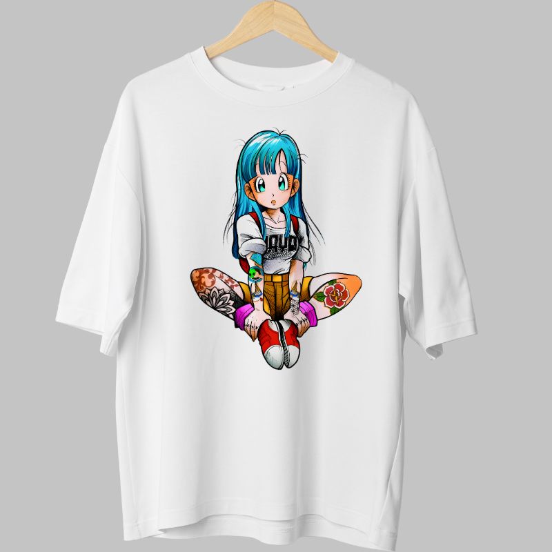 Tricou Anime Dragon Ball Bulma The Sweet alb fata