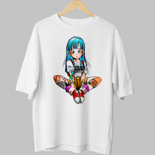 Tricou Anime Dragon Ball Bulma The Sweet alb fata