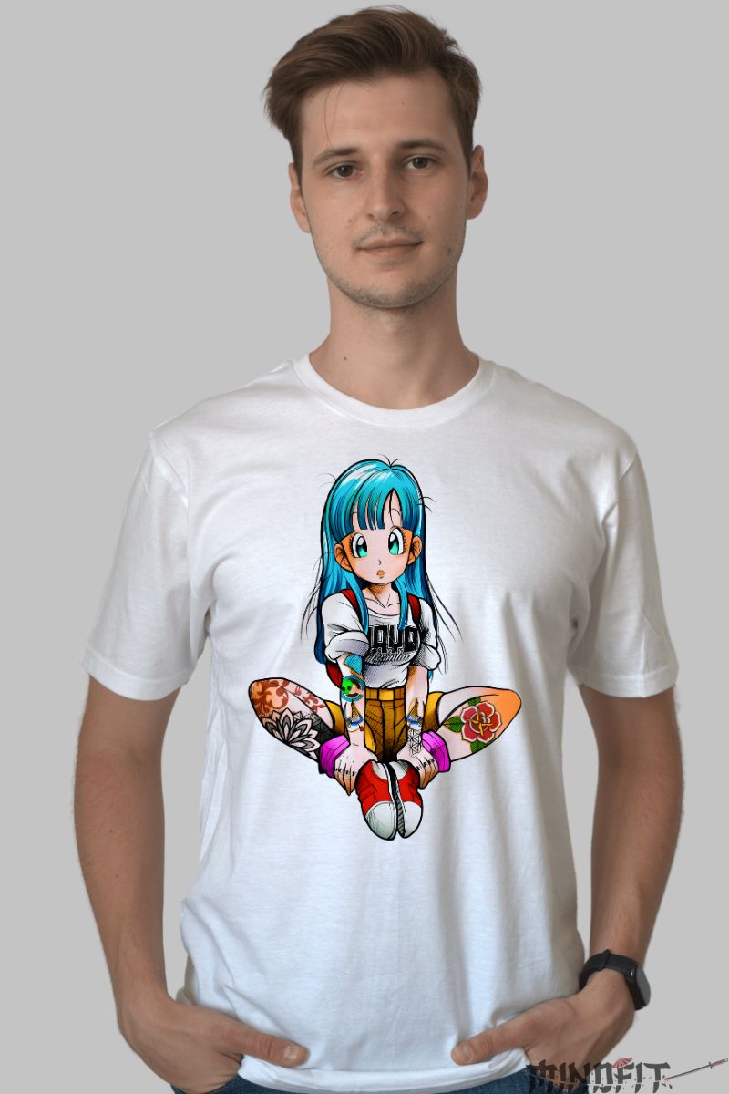 Tricou Anime Dragon Ball Bulma The Sweet barbat alb fata