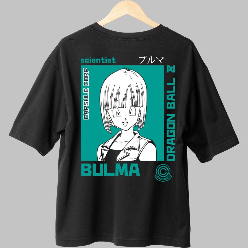 Tricou Anime Dragon Ball Bulma Scientist negru spate