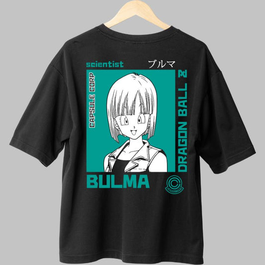 Tricou Anime Dragon Ball Bulma Scientist negru spate