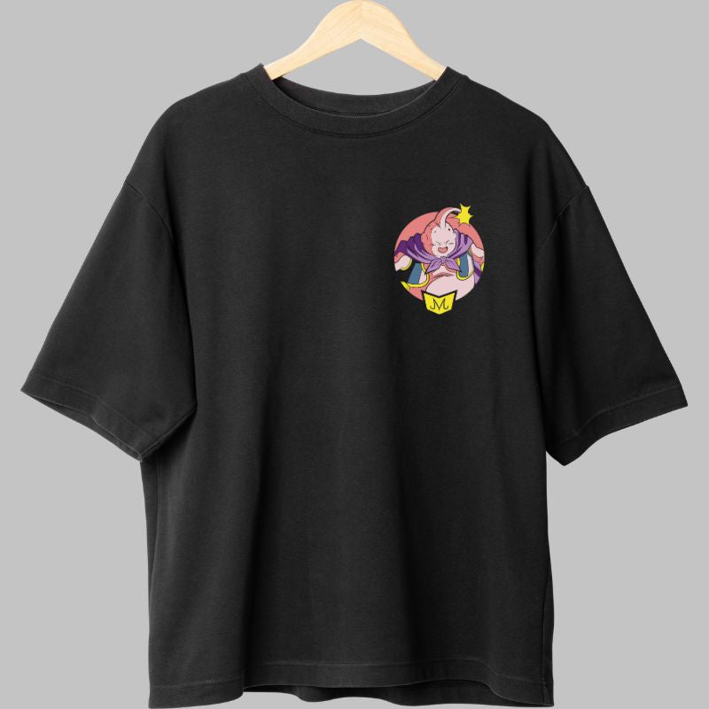 Tricou Anime Dragon Ball Majin Buu Cute negru fata
