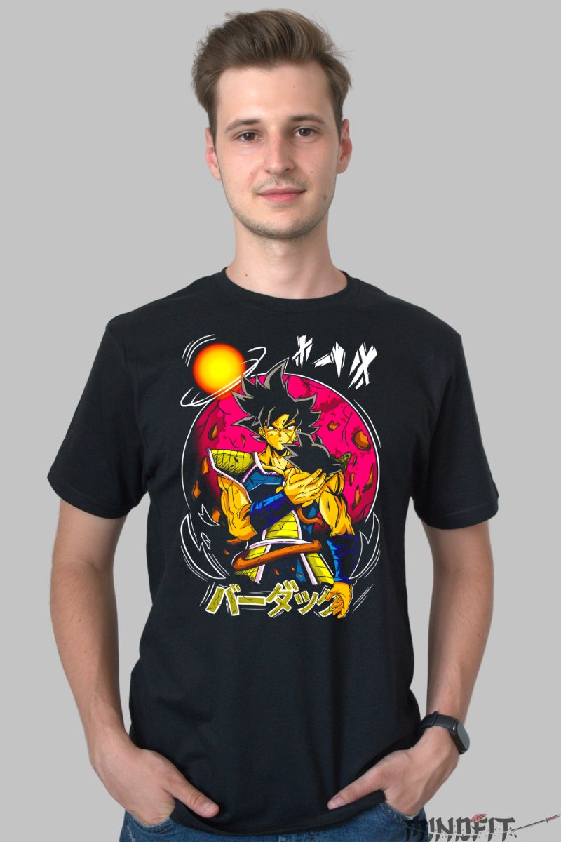 Tricou Anime Dragon Ball Son Goku Bardock barbat negru fata