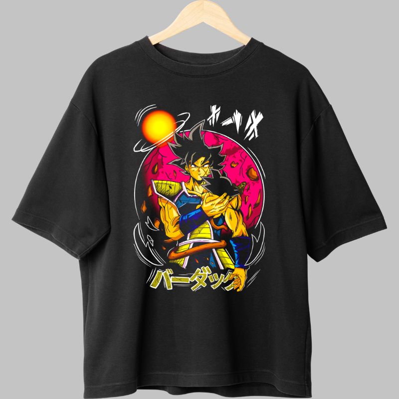 Tricou Anime Dragon Ball Son Goku Bardock negru fata