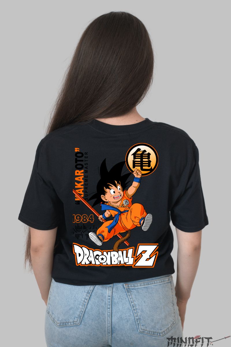 Tricou Anime Dragon Ball Son Goku Kakaroto dama negru spate