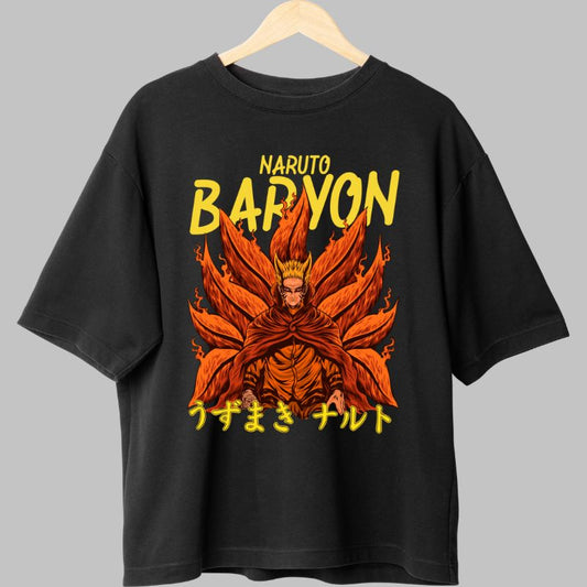 Tricou Anime Naruto Baryon Mode negru fata