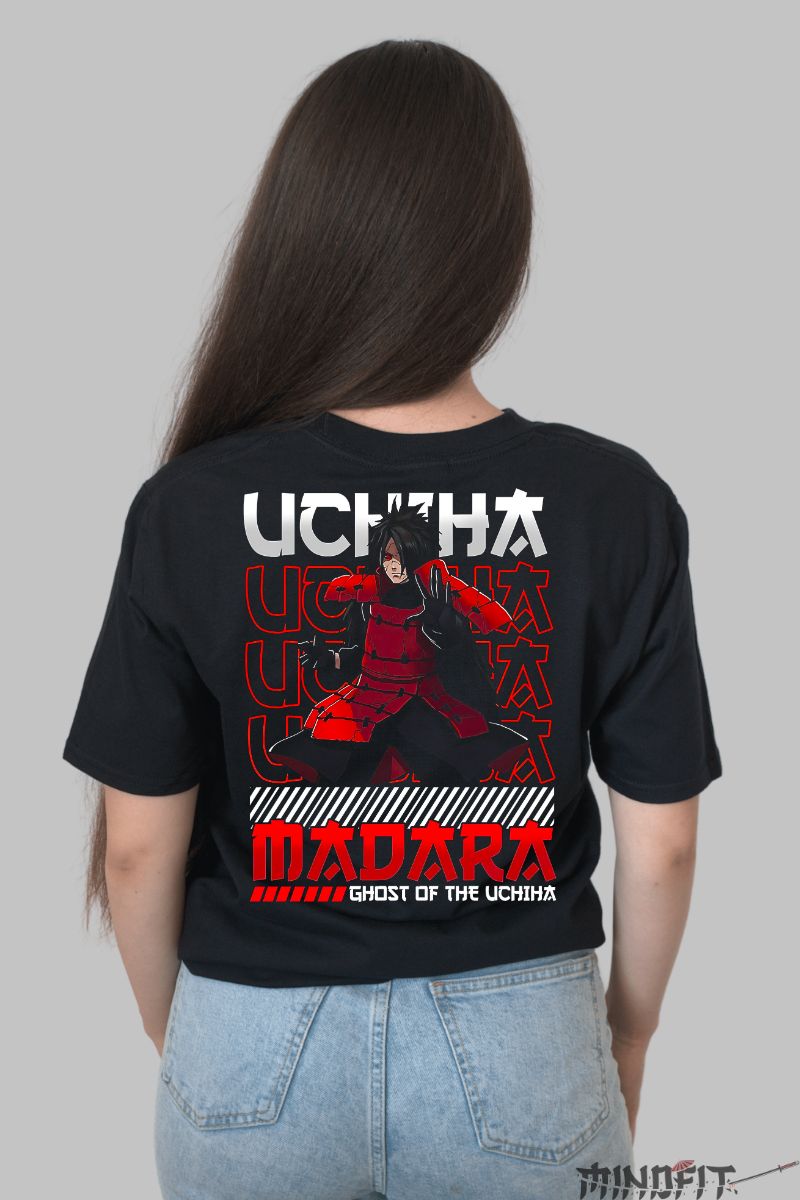Tricou Anime Naruto Ghost Madara Of The Uchiha dama negru spate