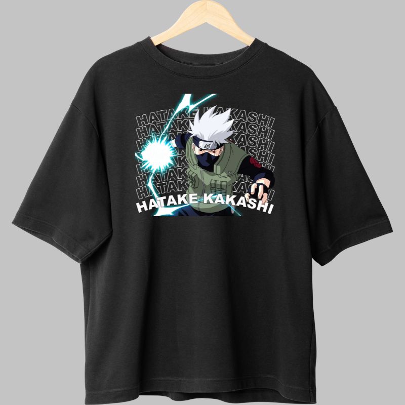 Tricou Anime Naruto Hatake Kakashi negru fata