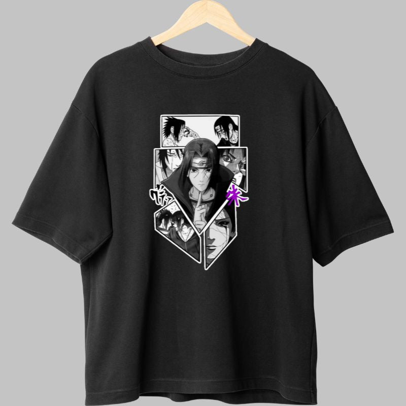 Tricou Anime Naruto Itachi Emotion And Destiny negru fata