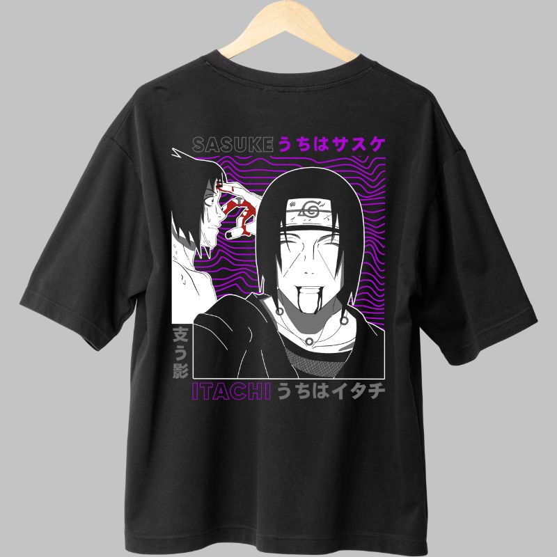 Tricou Anime Naruto Itachi Emotion And Destiny negru spate