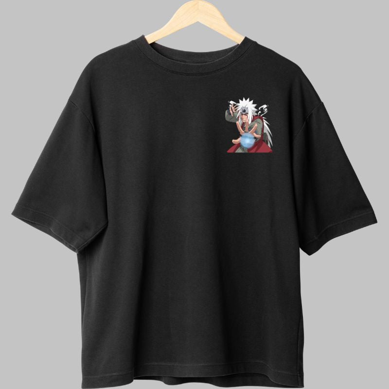 Tricou Anime Naruto Jiraya Legendary Sannin negru fata
