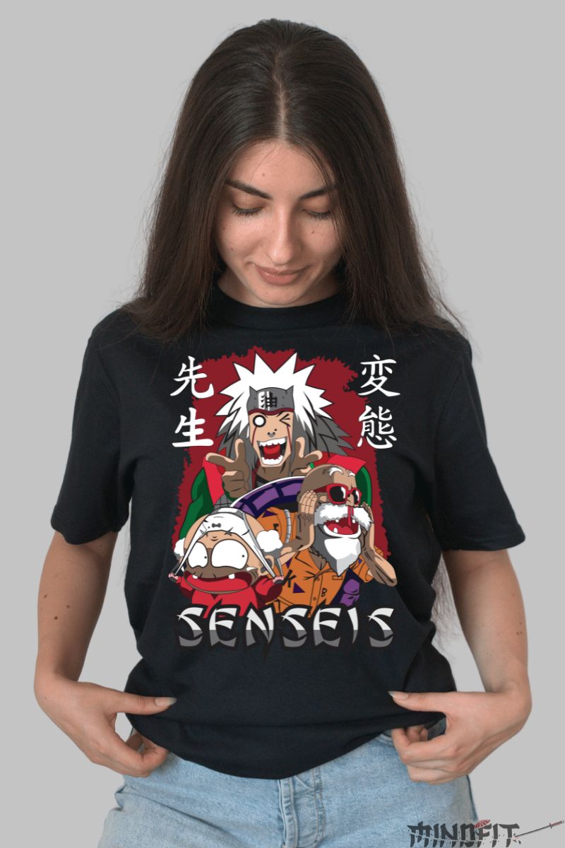 Tricou Anime Naruto Jiraya Senseis dama negru fata