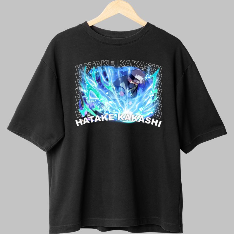Tricou Anime Naruto Kakashi Is A Shinobi negru fata