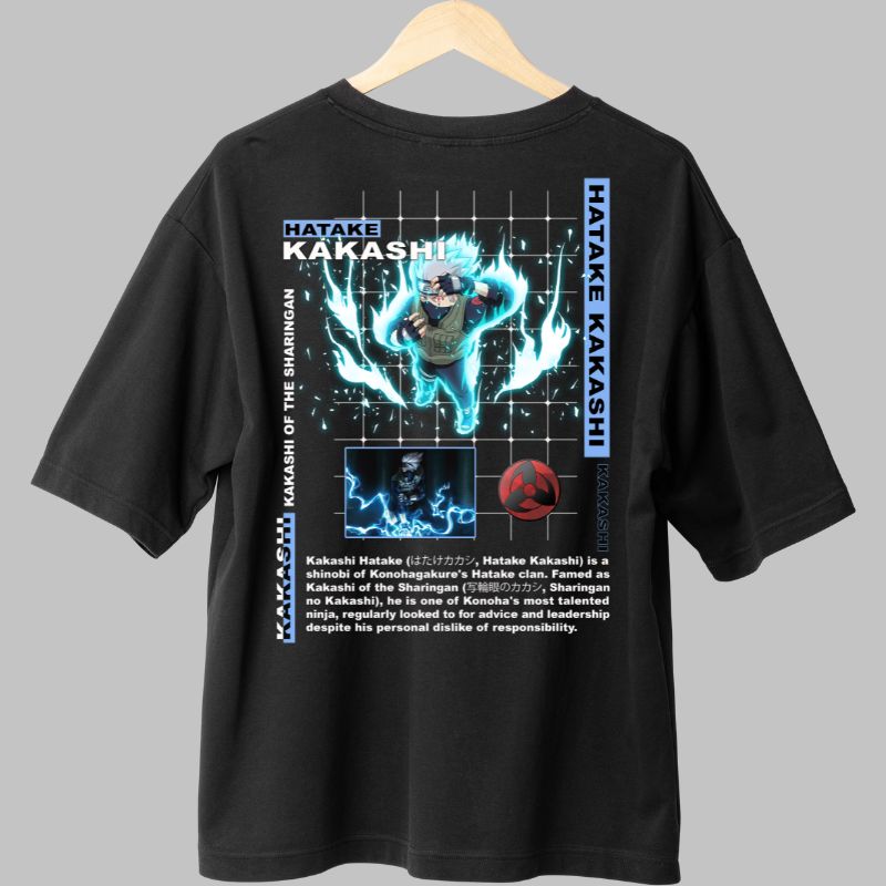 Tricou Anime Naruto Kakashi Is A Shinobi negru spate