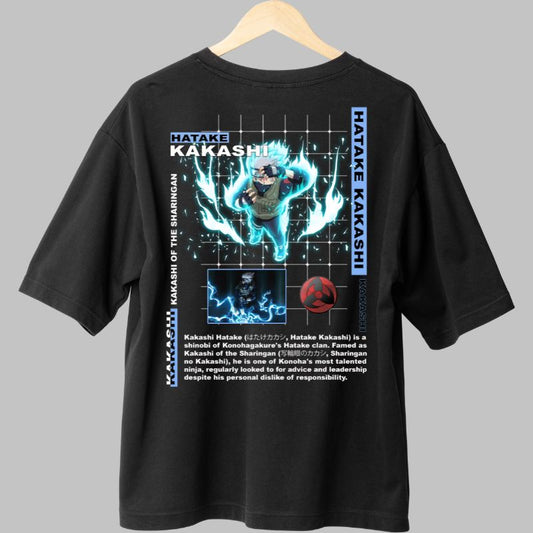 Tricou Anime Naruto Kakashi Is A Shinobi negru spate