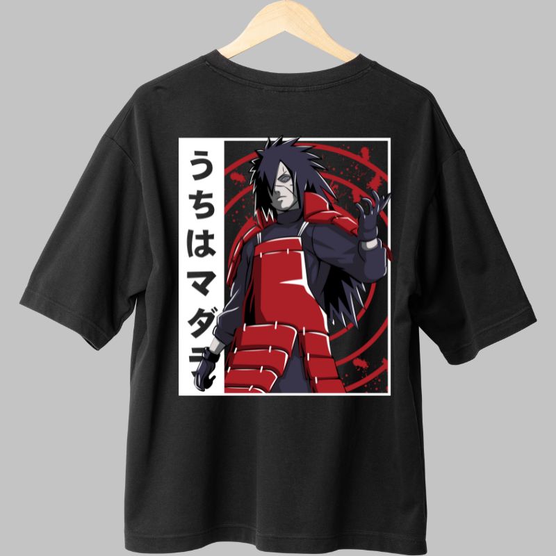 Tricou Anime Naruto Madara The Powerful negru spate