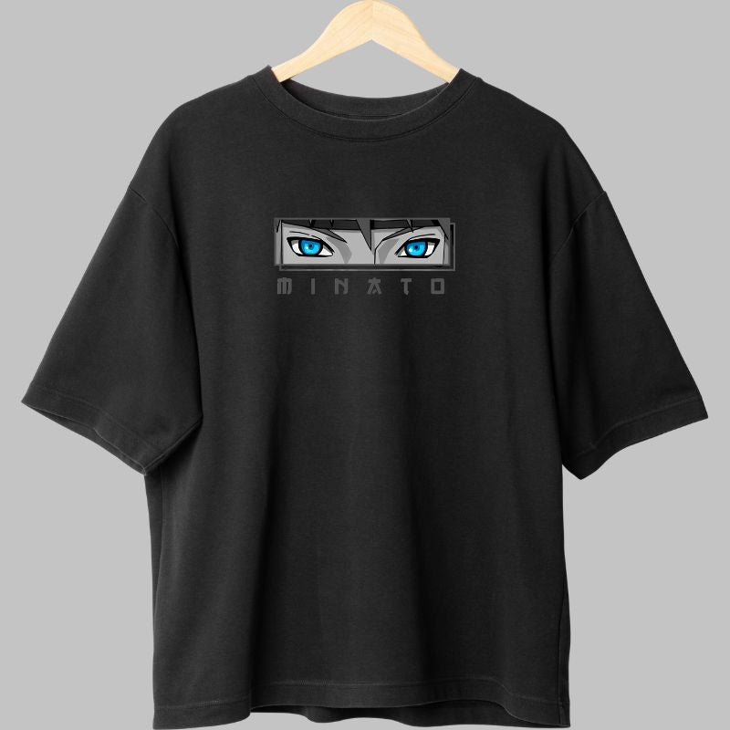 Tricou Anime Naruto Minato In Action negru fata