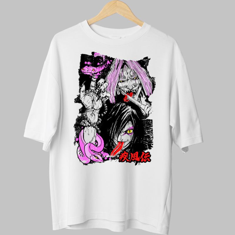 Tricou Anime Naruto Orochimaru Shippuden alb fata