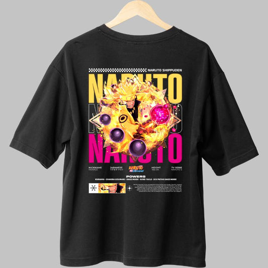 Tricou Anime Naruto Sage of Six Paths negru spate