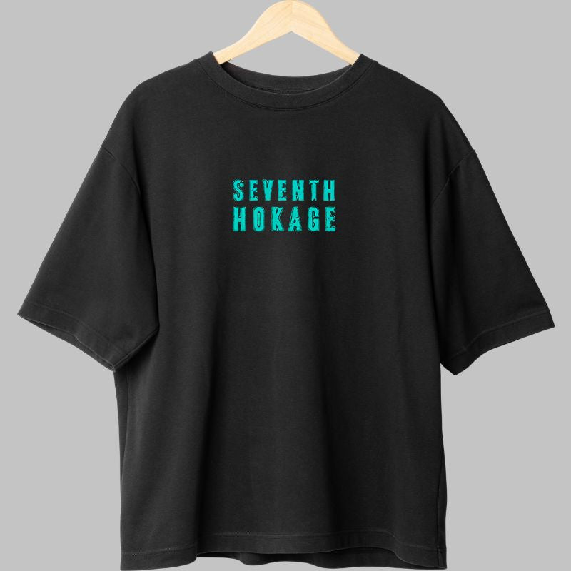 Tricou Anime Naruto Seventh Hokage negru fata