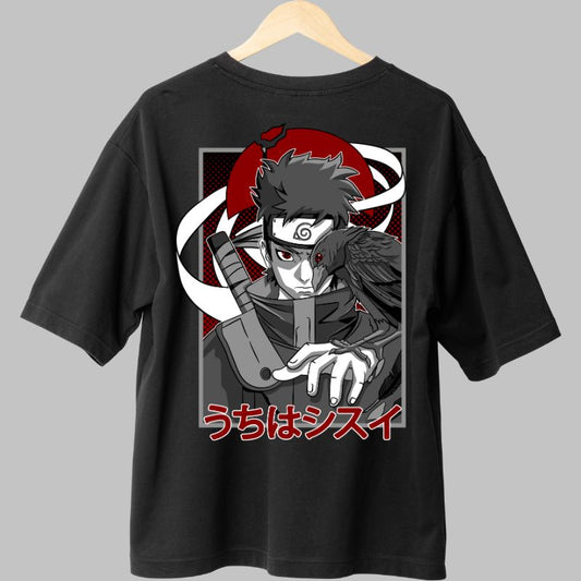 Tricou Anime Naruto Shisui Uchiha negru spate