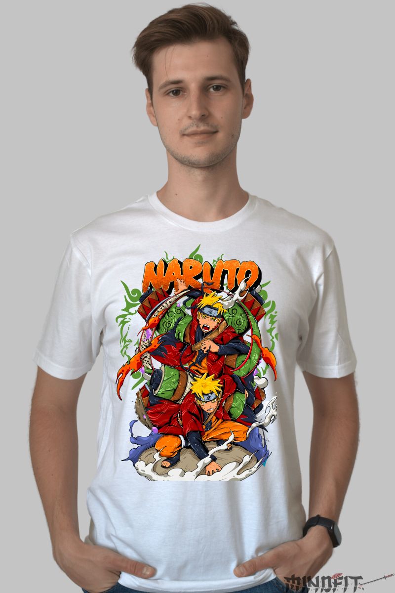 Tricou Anime Naruto Supreme Invocation barbat alb fata