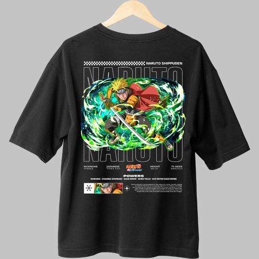 Tricou Anime Naruto Sword V1 negru spate