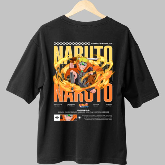 Tricou Anime Naruto Sword V3 negru spate