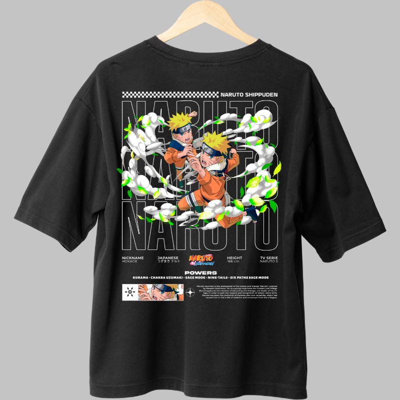 Tricou Anime Naruto To The Double negru spate