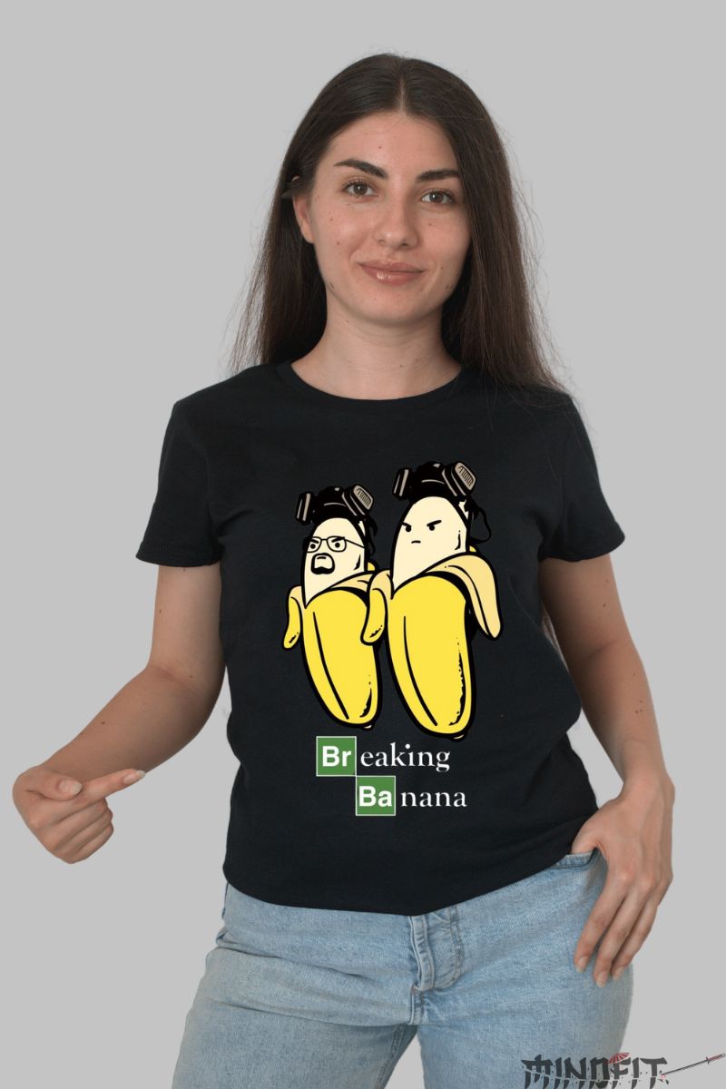 Tricou Breaking Bad Banana dama negru fata