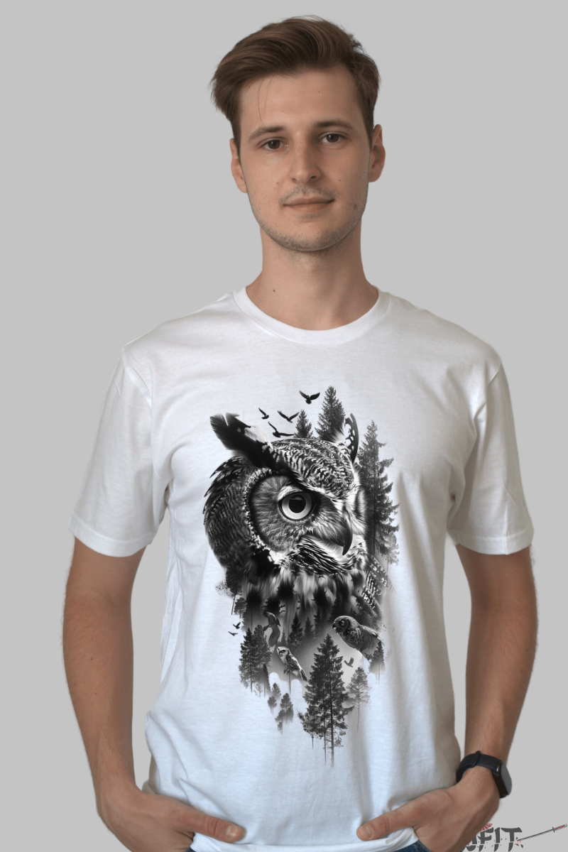 Tricou Bufnita Siberiana dama alb fata