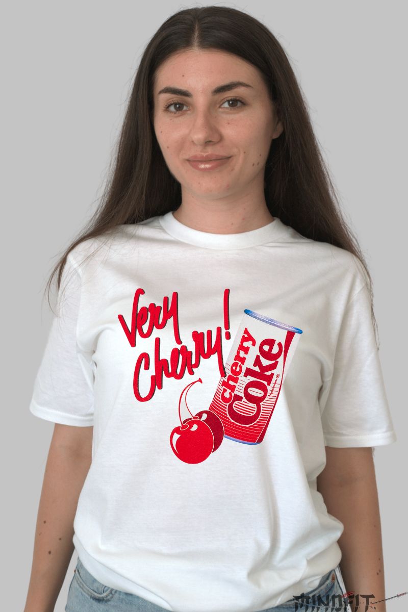 Tricou Coke Cherry dama alb fata