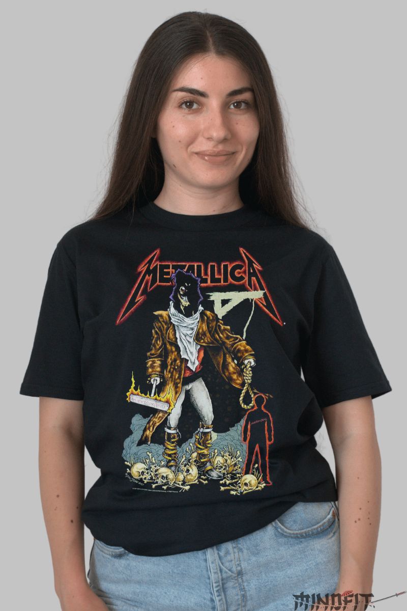 Tricou Cu Metallica Death Dealer dama negru