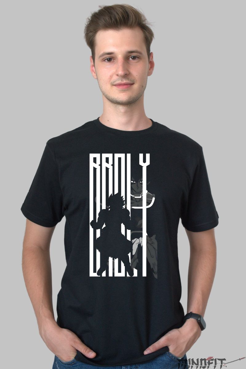Tricou Dragon Ball Broly The Dark Face barbat negru fata