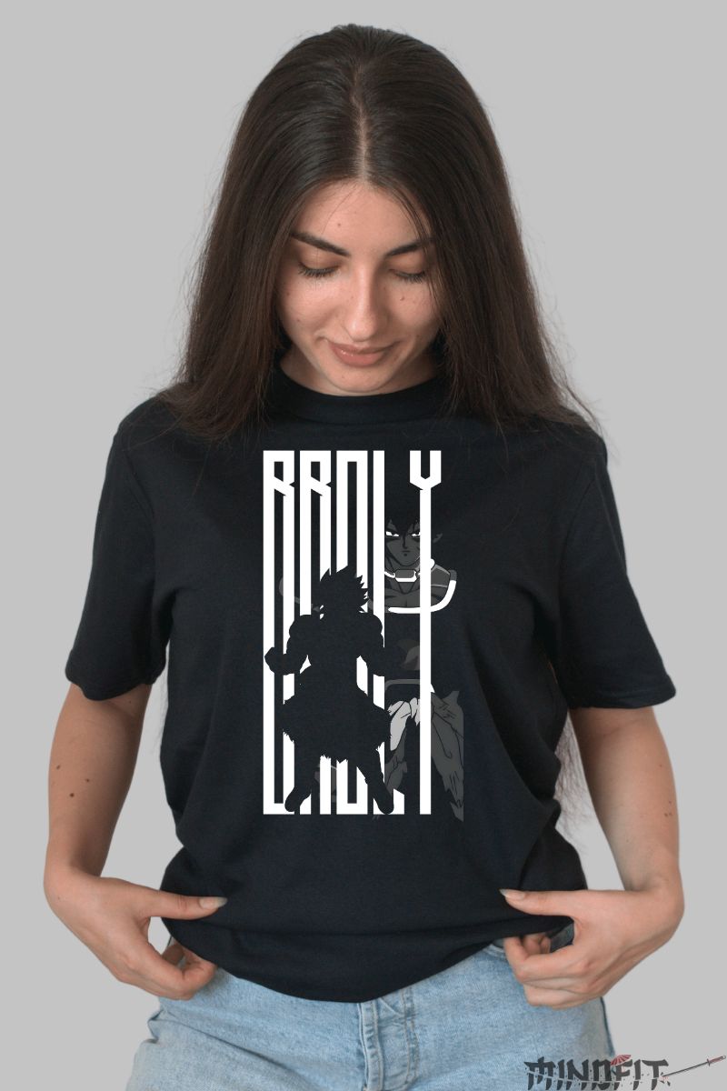 Tricou Dragon Ball Broly The Dark Face dama negru fata