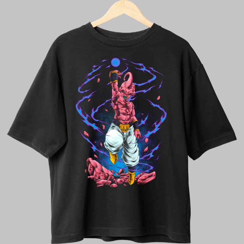 Tricou Dragon Ball Majin Buu Absolute Power negru fata