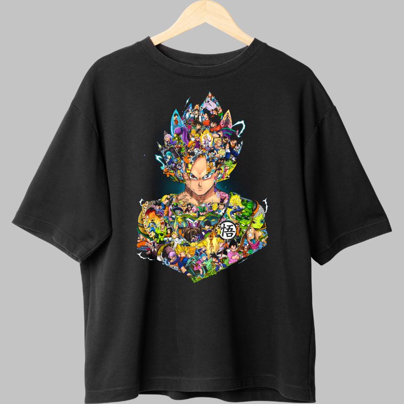 Tricou Dragon Ball Son Goku Heroes In One negru fata