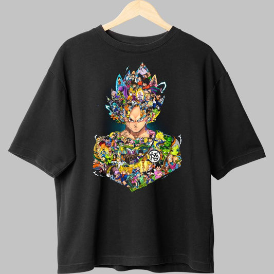 Tricou Dragon Ball Son Goku Heroes In One negru fata