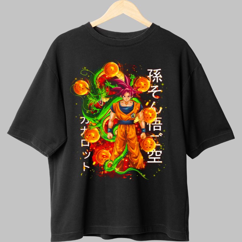 Tricou Dragon Ball Son Goku Strongly Colored negru fata