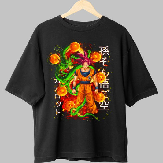 Tricou Dragon Ball Son Goku Strongly Colored negru fata